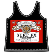 Women's Surf FX King Of Boards Sporty Racerback Tank Black