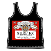 Women's Surf FX King Of Boards Sporty Racerback Tank Black