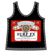 Women's Surf FX King Of Boards Sporty Racerback Tank Black