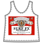 Women's Surf FX King Of Boards Sporty Racerback Tank White