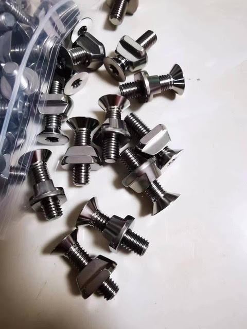 Titanium T Nut Slider and Bolt Set x4 M8 For Foilboard