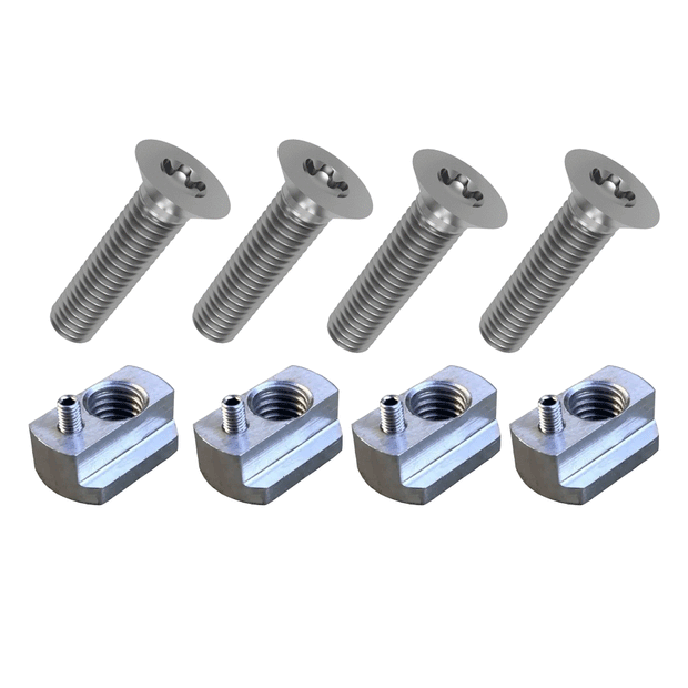 Locking M8 Foil T Nut With 25mm Screw Set